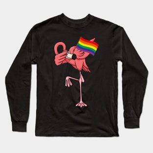 Gay Pride Pink Flamingo LGBT Pride Month Long Sleeve T-Shirt